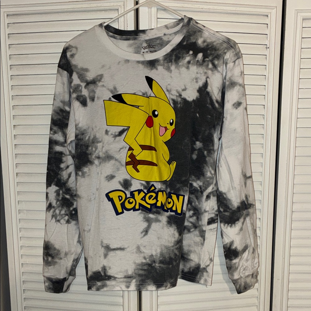 Pokémon Pikachu Tie-Dye Long Sleeve Shirt - Yellow Pikachu